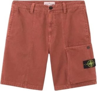 Stone Island Heren, Korte broeken, Rood, Maat: W30 Katoen