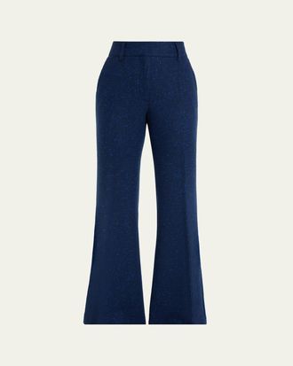 Gabriela Hearst Rhein Speckled Tweed Flare Pants
