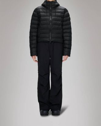 Rains Unisex Lohja Short Puffer Jacket In Black