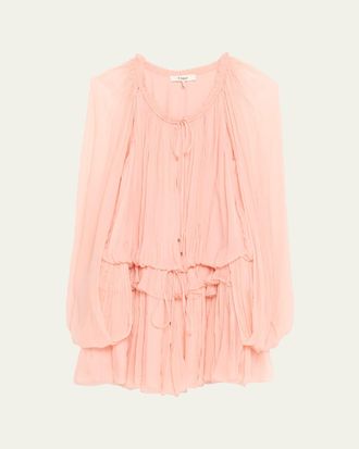 Chlo&eacute; Organic Silk Crepe De Chine Top