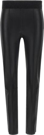 Brunello Cucinelli Stretch Nappa Leggings - female - Brunello Cucinelli - Leather Trousers - Black - XS - Trousers