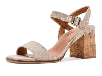 Lucky Brand Hallia Ankle Strap Sandals Womens Sandals Natural/Platino : 5.5 M
