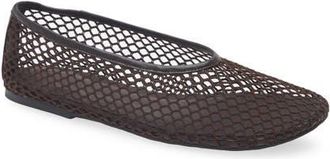 Tony Bianco Mazey Ballet Flat in Chocolate Mesh at Nordstrom, Size 6.5