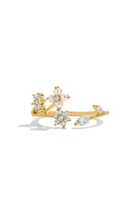 Girls Crew Wispy Adjustable Cubic Zirconia Ring in Gold at Nordstrom