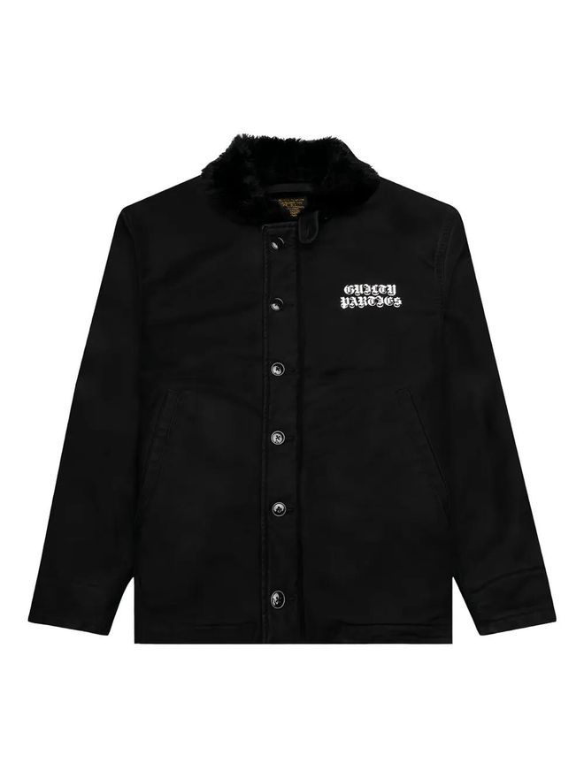 Wacko Maria N-1 Deck graphic jacket - men - Cotton - M - Black