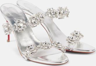 Christian Louboutin Just Jewel 85 embellished PVC mules