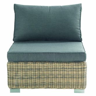 Maisons du monde M&oacute;dulo sin brazos de jard&iacute;n de resina trenzada reciclada