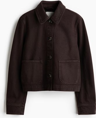 H&M Shacket aus Baumwolltwill - Brown