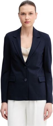 Benetton Regular Fit Blazer - Dames - Blazers - Blauw - S - Leer - Jassen