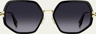 Marc Jacobs Geometric Metal & Acetate Square Sunglasses