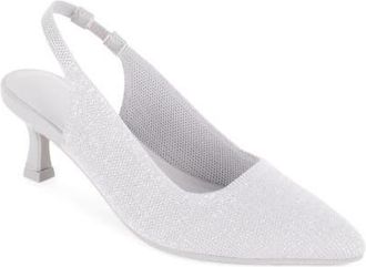 Elie Tahari Zurich Slingback Pump in Grey/Silver at Nordstrom, Size 5.5