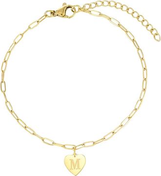 Adornia Initial Chain Bracelet in Gold-M at Nordstrom Rack