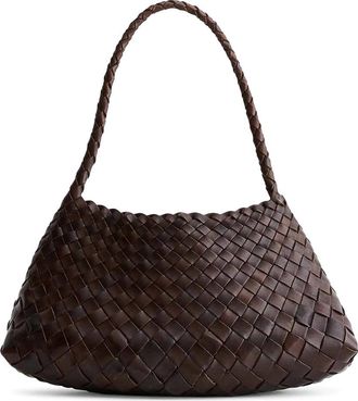 Dragon Diffusion Rosanna Mini Bag In Dark Brown Woven Leather
