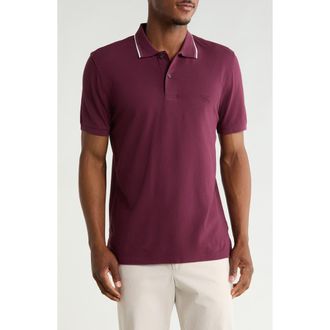 Rodd & Gunn Gowerville Tipped Polo in Burgundy at Nordstrom Rack, Size Xx-Large