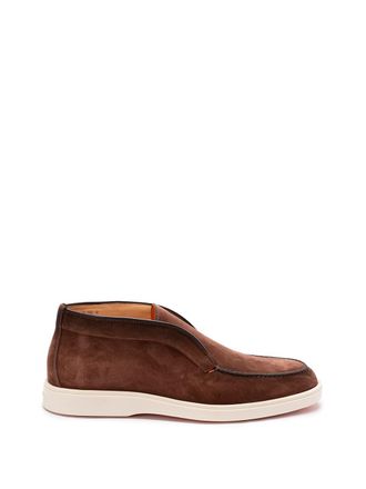 ショートブーツ・ブーティ SANTONI DESERT SUEDE BOOTIE Women's pink suede desert boot | Santoni Shoes