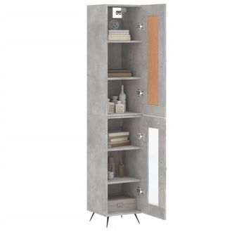 Berkfield Home Highboard Concrete Grey 34.5x34x180 cm Engineered Wood