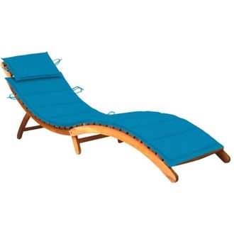vidaXL Tumbona De Jard&iacute;n Con Coj&iacute;n Madera Maciza De Acacia Vidaxl
