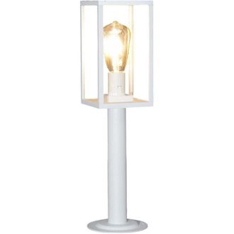 Trade Shop TrAdE Shop Traesio - Lampione Da Giardino 48cm Lampioncino Da Terra Per Vialetti Attacco E27 Ip44 518pa-h480 - Bianco