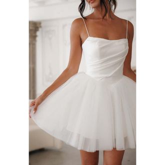 Untamed Petals Sylvie Mini Dress in Ivory at Nordstrom, Size 00