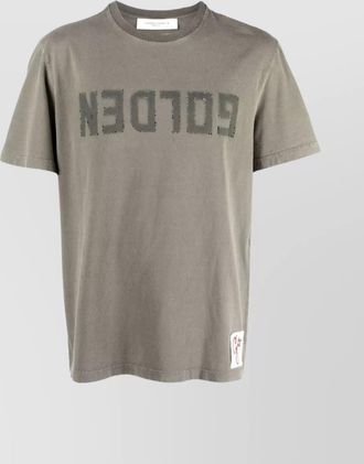 Golden Goose cotton distressed logo-print t-shirt