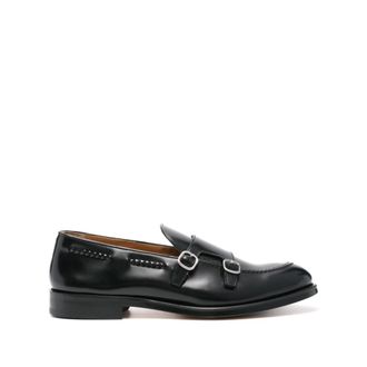 Doucal's Loafers, male, Black, Size: 9 1/2 US Leather Moccasins