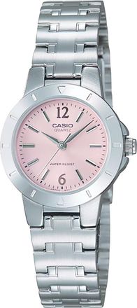 Casio Womens Pink Dial Stainless Steel Bracelet Analog Watch - LTP-1177A-4A1