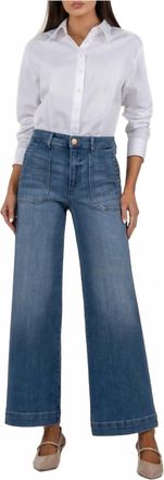 Kut from the Kloth Meg High Rise Wide Straight Leg Jeans In Friendship