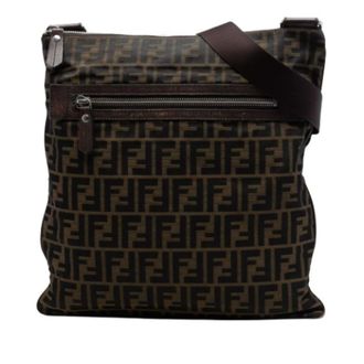 Fendi Pre-owned Canvas Crossbody Bag - Dames - Pre-owned - Bruin - Maat: ONE Size Zijde