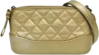 Chanel Pre-owned Cross Body Bags, female, Yellow, Size: ONE SIZE Pre-owned Chain Shoulder Bag A94505