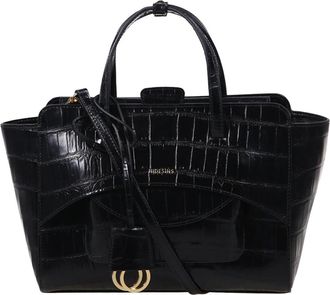 Hidesins Structured Crocodile-Embossed Leather Shoulder Bag