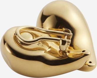 Bottega Veneta Womens Golden Drop Clip-On Earrings Sterling Silver
