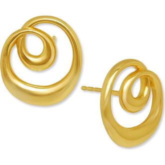 Ottoman Hands Dalia Twist Stud Earrings in Brass at Nordstrom