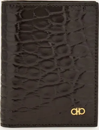 Ferragamo Men Gancini wallet Brown