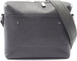 Louis Vuitton Ardoise Black Taiga Leather Shoulder Bag (Pre-Owned)