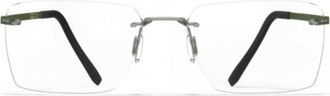 Blackfin Bf1071 Aero Loop B2-P1 Rimless Rectangular Lenses with Slim Metallic Temples