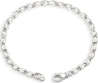 Pompeii3 Mens 14k Gold (16gram) or Platinum (30gram) 4.5mm Link Bracelet 8.5