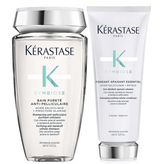 Kerastase Womens K&eacute;rastase Symbiose Anti-Dandruff Duo - Purifying Cellular Shampoo 250ml & Detangling Conditioner 200ml for Oily Sensitive Scalp - One Size