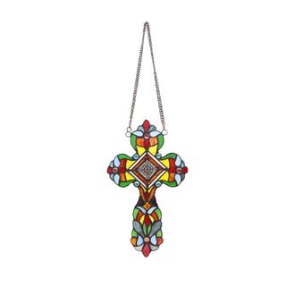 Chloe Lighting ADELINA Victorian Tiffany-style Stained Glass Window Panel 13 Tall