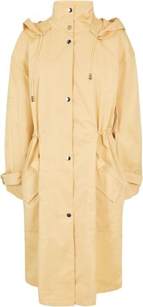 HUGO BOSS Womens Insulated Waterproof Structured Fit Parka in Open Beige - Size 12 UK