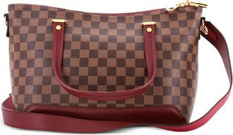 Louis Vuitton Hyde Park Handbag Damier with Leather satchel - Bruin