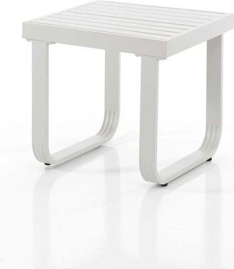 Oresteluchetta Mesa De Centro Minimalista De Aluminio Blanco Marfil Palma