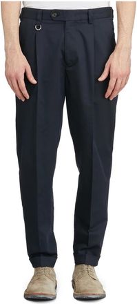 Paolo Pecora Geplooide Broek - Heren - Nette broeken - Blauw - S - Broeken