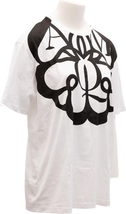 Alexander McQueen Printed Cotton T-Shirt - White