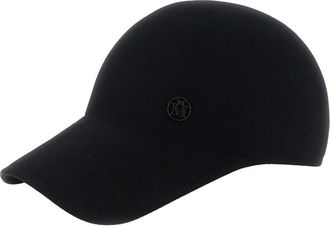 Maison Michel Black Logo Baseball Cap