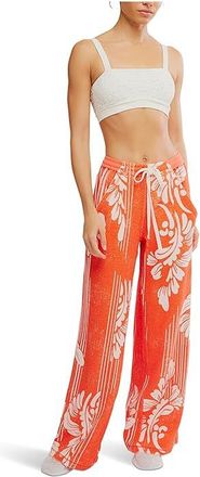 Free People Movement One Above Wide Leg Womens Clothing Dippin Floral Flame : MD (Womens 8-10) 31, Cotton/Polyester