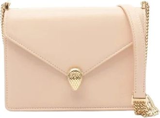 Bulgari Pre-owned Cross Body Bags, female, Beige, Size: ONE SIZE Pre-owned Serpenti Forever Leather Shoulder Bag