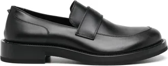Valentino Garavani logo-debossed leather loafers - men - Leather/Leather/Rubber - 43.5 - Black