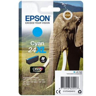 Epson Elephant Cartucho 24xl Cian (etiqueta Rf)