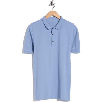 AllSaints Form Cotton Polo in Bondi Blue at Nordstrom Rack, Size Xx-Large