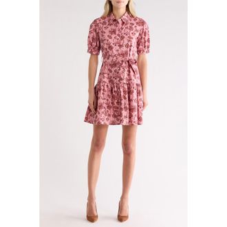 Derek Lam Luma Leopard Shirtdress in Pink Multi at Nordstrom Rack, Size 00